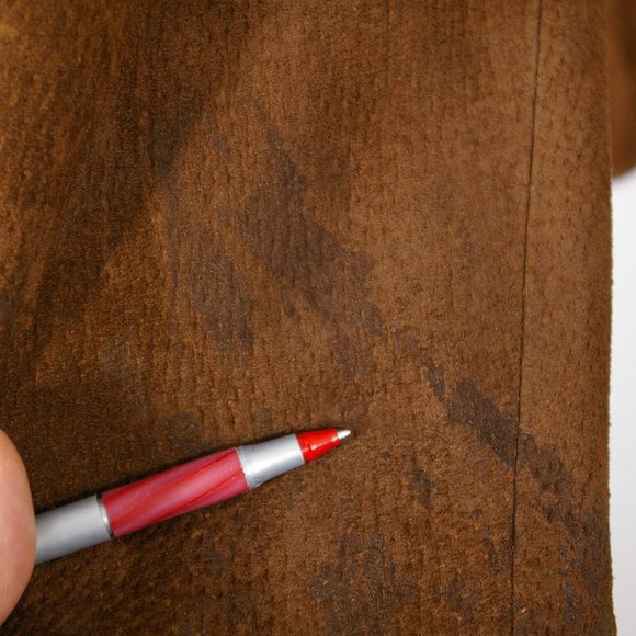 Wilsons Leather Suede Jacket Womens Extra Small Brown Leather Button Up Lined - Picture 11 of 12